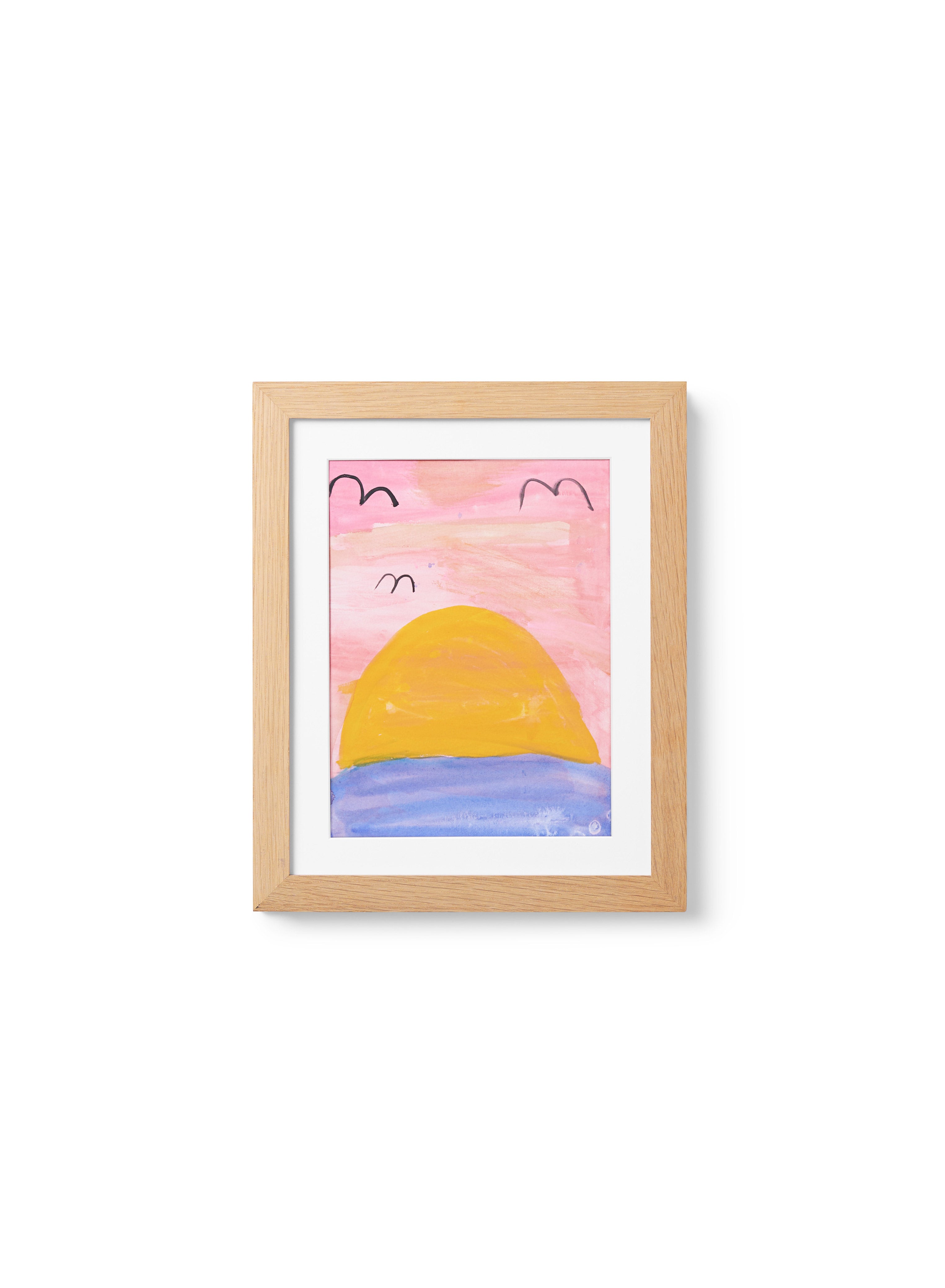 Premium Solid Oak Kids Art Frame 8.5x11 Inches (22x28 cm) - Perfect for Displaying Children's Drawings, School Projects, and Family Photos in Nursery, Playroom, or Classroom