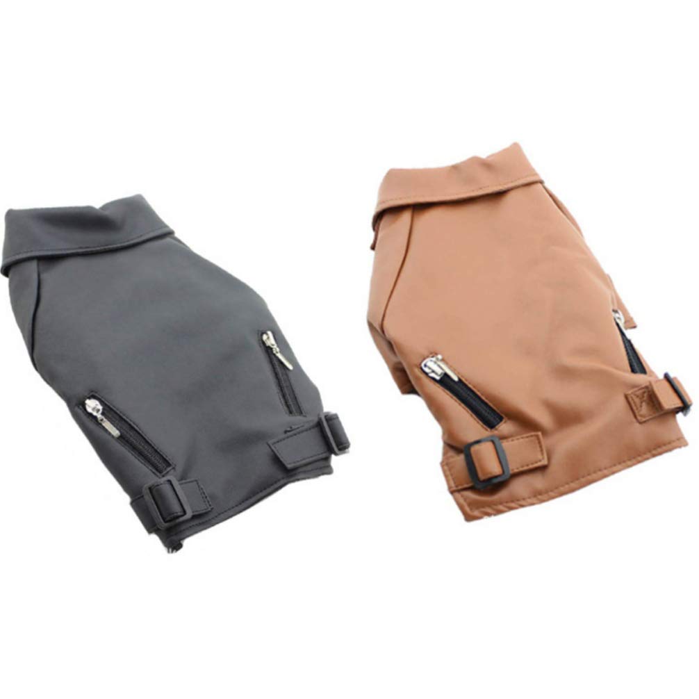 Windproof Dog Coat Vest - Fashionable PU Pet Clothing for Large Dogs | Outdoor Walking & Cold Weather Protection