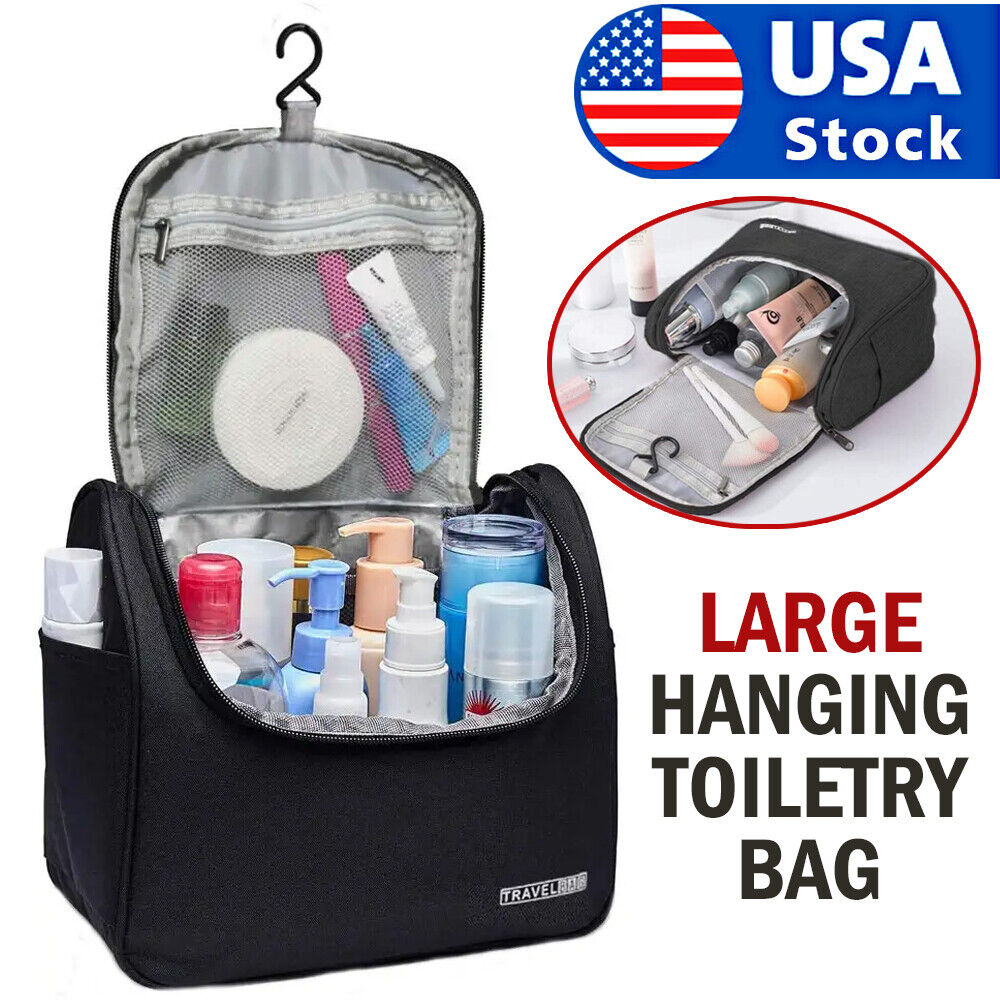 Premium Travel Toiletry Bag for Men & Women - Waterproof Cosmetic & Makeup Organizer with Shaving Kit Compartment - Perfect for Vacation, Gym, Camping & Business Trips