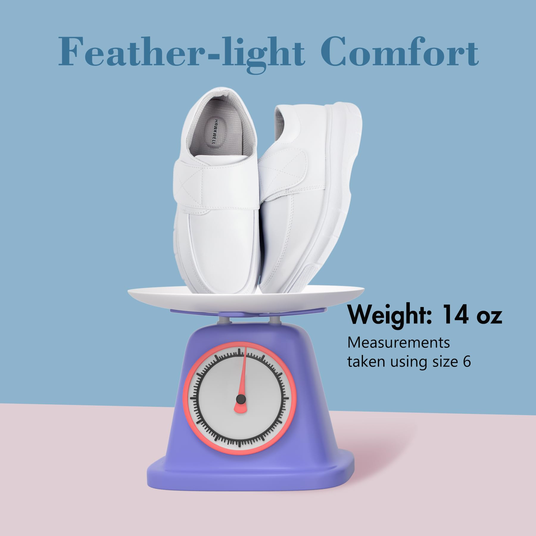 Hawkwell Women's Slip Resistant Nursing Shoes - Lightweight Healthcare Work Shoes with Comfortable Strap for Nurses & Medical Professionals | Perfect for Hospitals, Clinics & Long Shifts