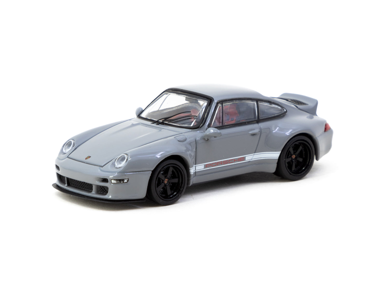 Tarmac Works 1/64 Porsche 993 Remastered By Gunther Werks Grey Diecast Model Car - Collectible Miniature Vehicle for Display & Racing Scenes