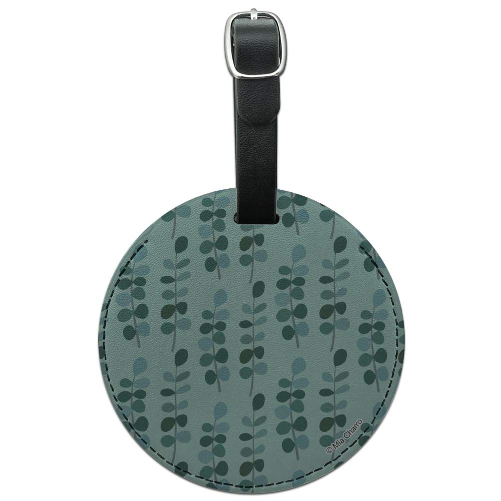 Round Leather Luggage Tag with ID Card Holder - Durable Suitcase Name Tag for Travel Bags & Carry-Ons - Perfect for Airports, Business Trips and Vacation Identification