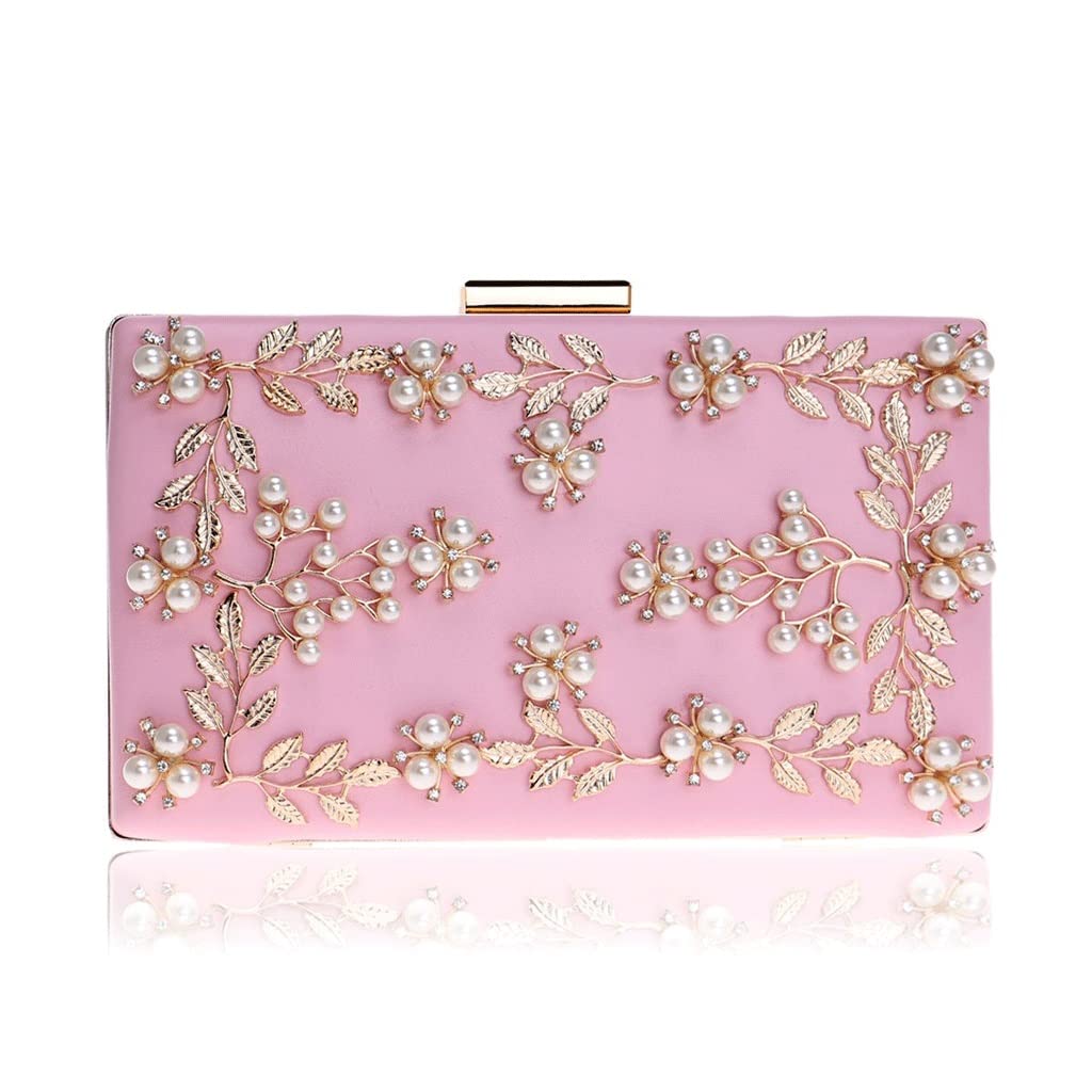 Elegant Rhinestone Diamond Square Evening Clutch Bag for Women - Wedding, Banquet & Party Purse with Metal Chain Shoulder Strap - Perfect for Bridal, Prom & Formal Events (Color: B)