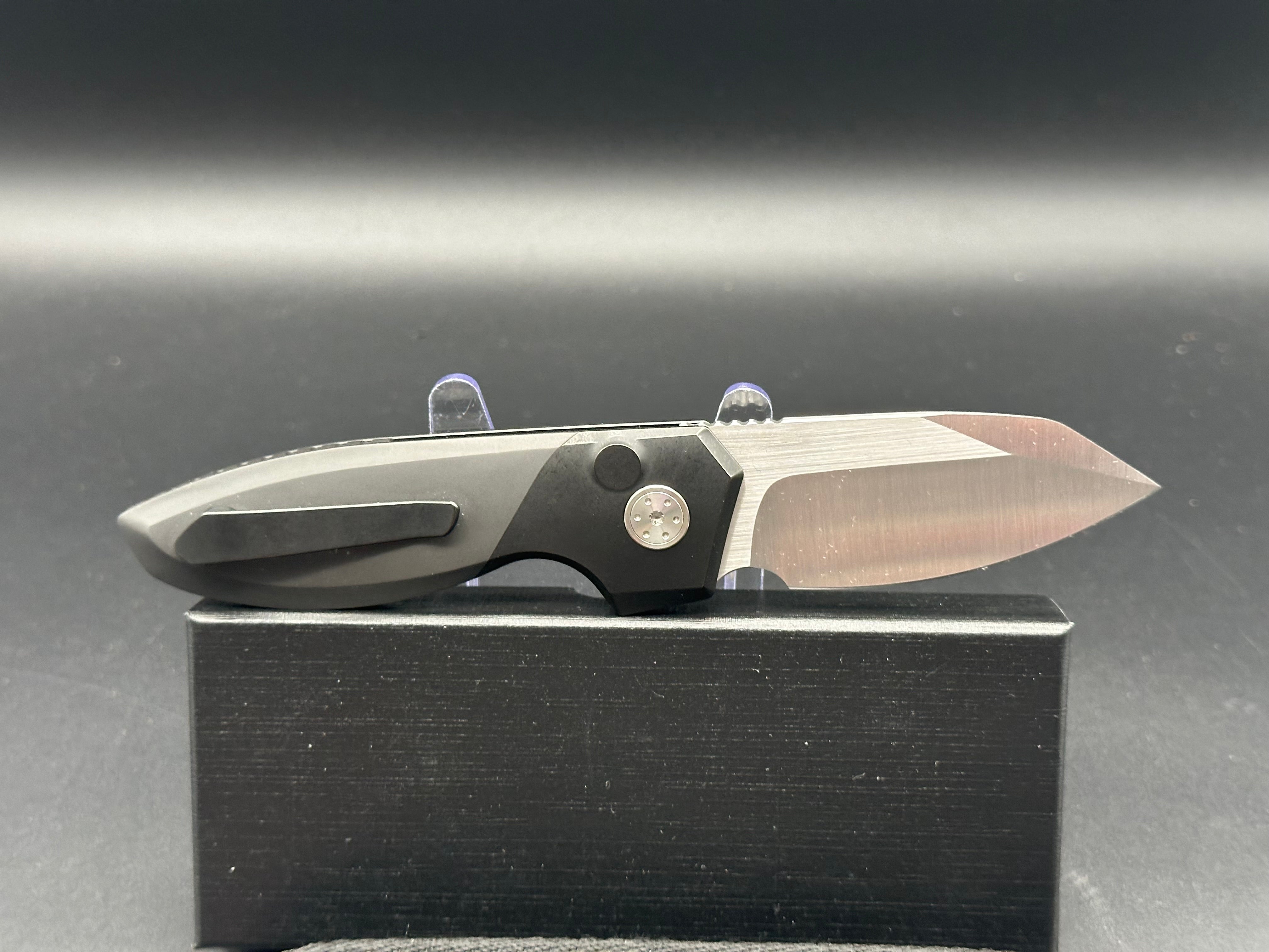 Alliance Designs Mini Slim Pickins Pocket Knife - Satin Elmax Blade with Zirconium Scales & Back Spacer - EDC, Outdoor, Camping & Everyday Carry Knife
