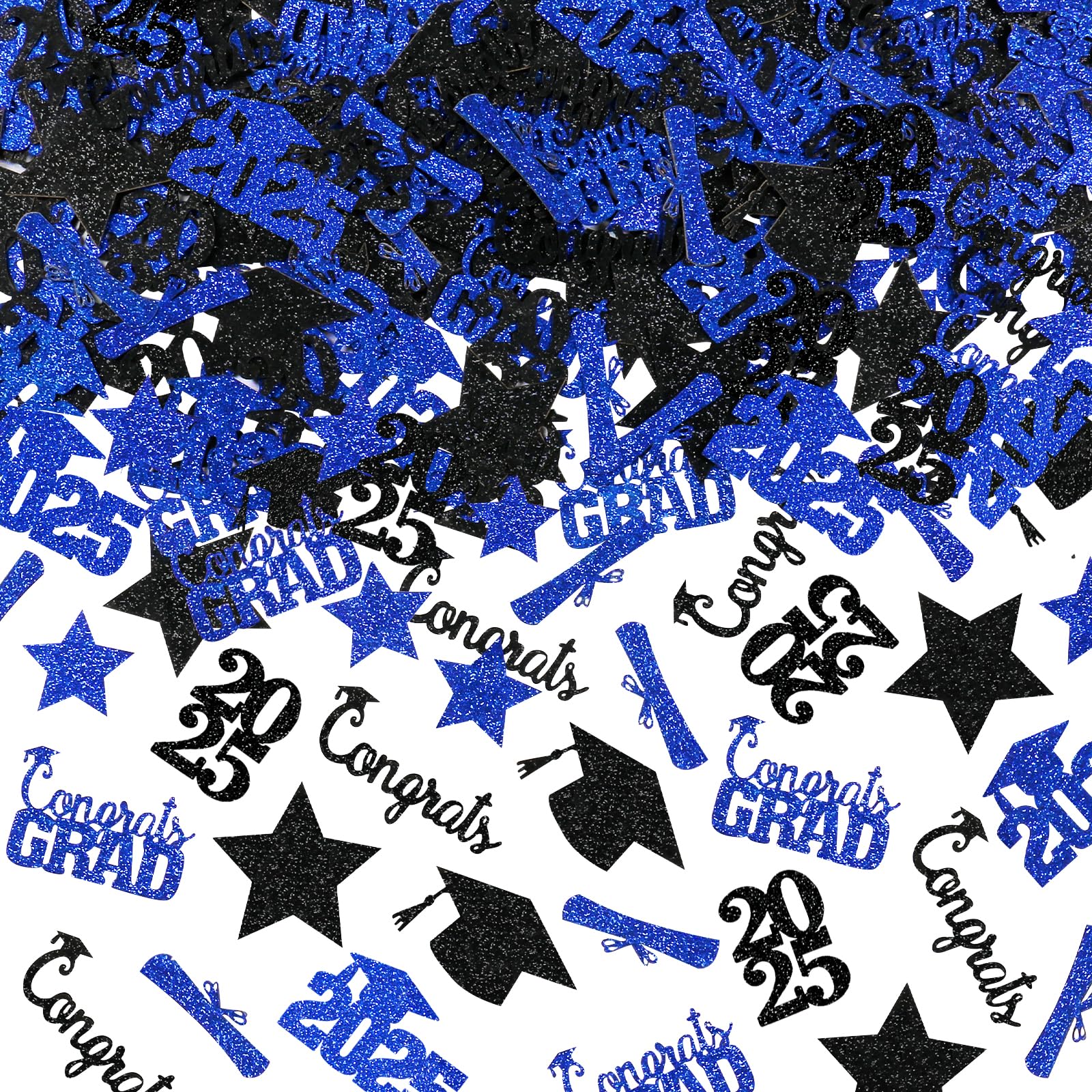 200Pcs Blue Graduation Confetti for Tables - 2025 Graduation Party Decorations - Perfect for Grad Party, Table Scatter, and Celebration Decor