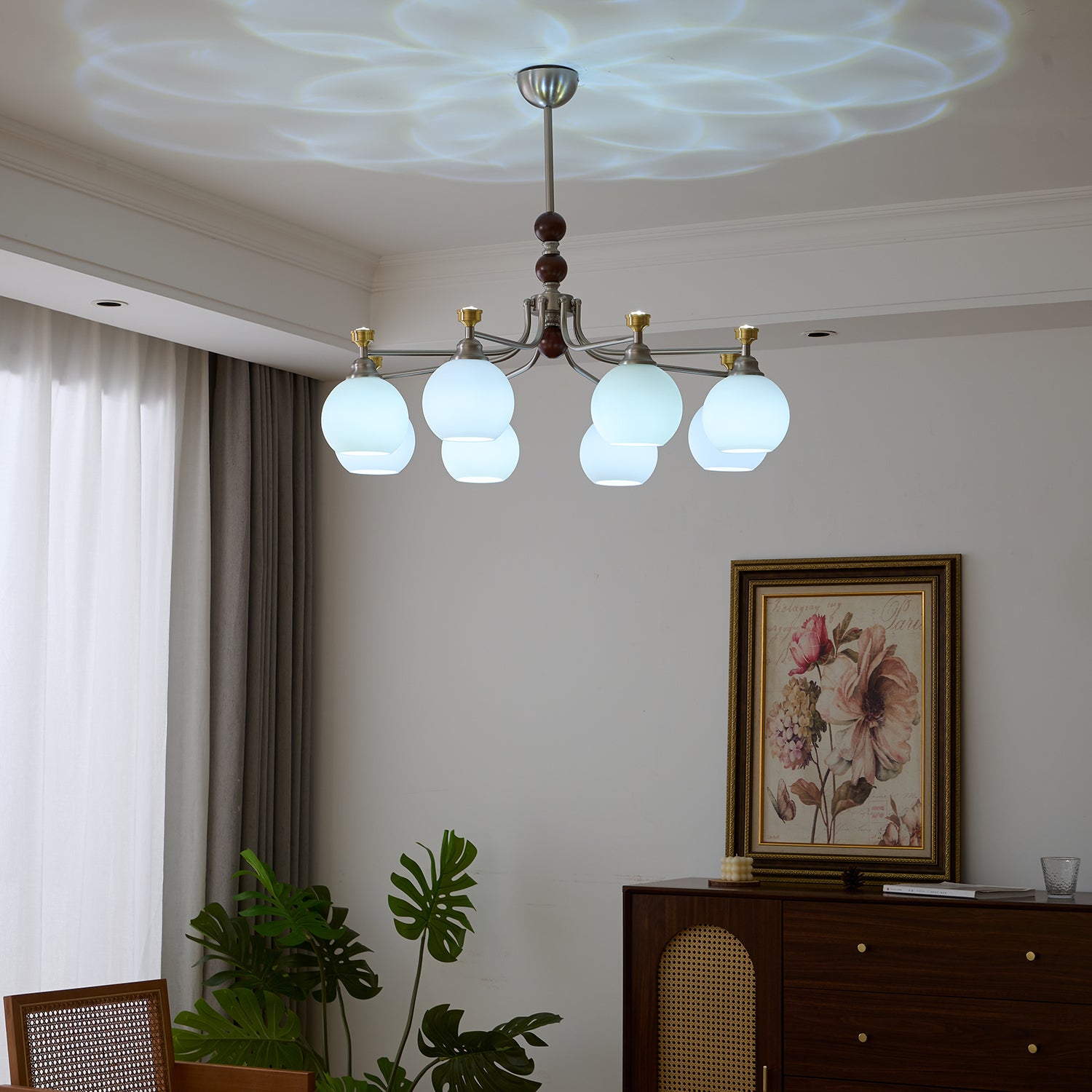 Lucienne Orb Chandelier - Modern Crystal Ceiling Light Fixture for Dining Room, Living Room, Bedroom | Elegant Lighting for Home Decor & Interior Design