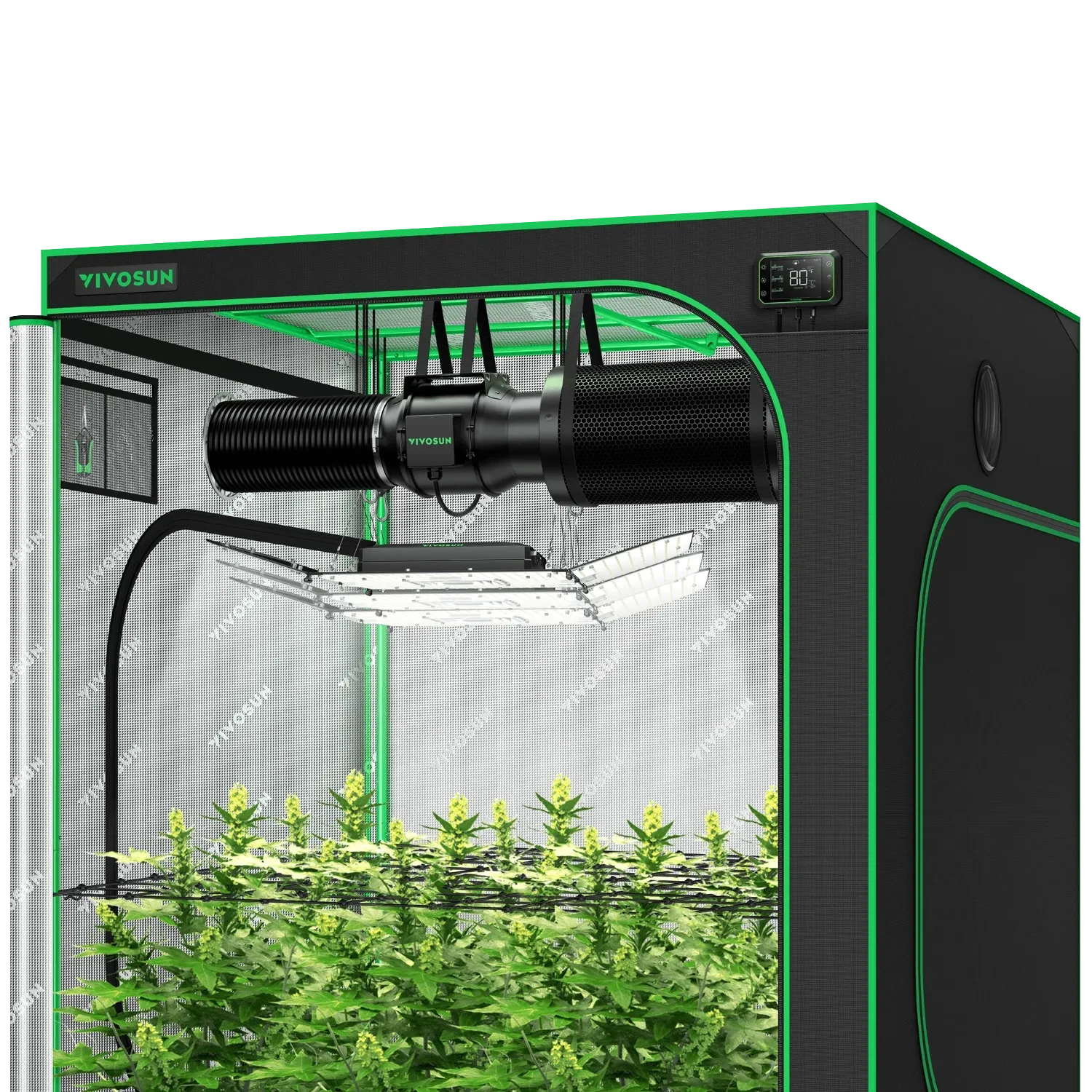 Vivosun Smart Grow Tent Kit for Indoor Plants - 5' x 5' Hydroponic System with 6 Plant Capacity | Perfect for Home Gardening, Greenhouse Cultivation & Indoor Farming