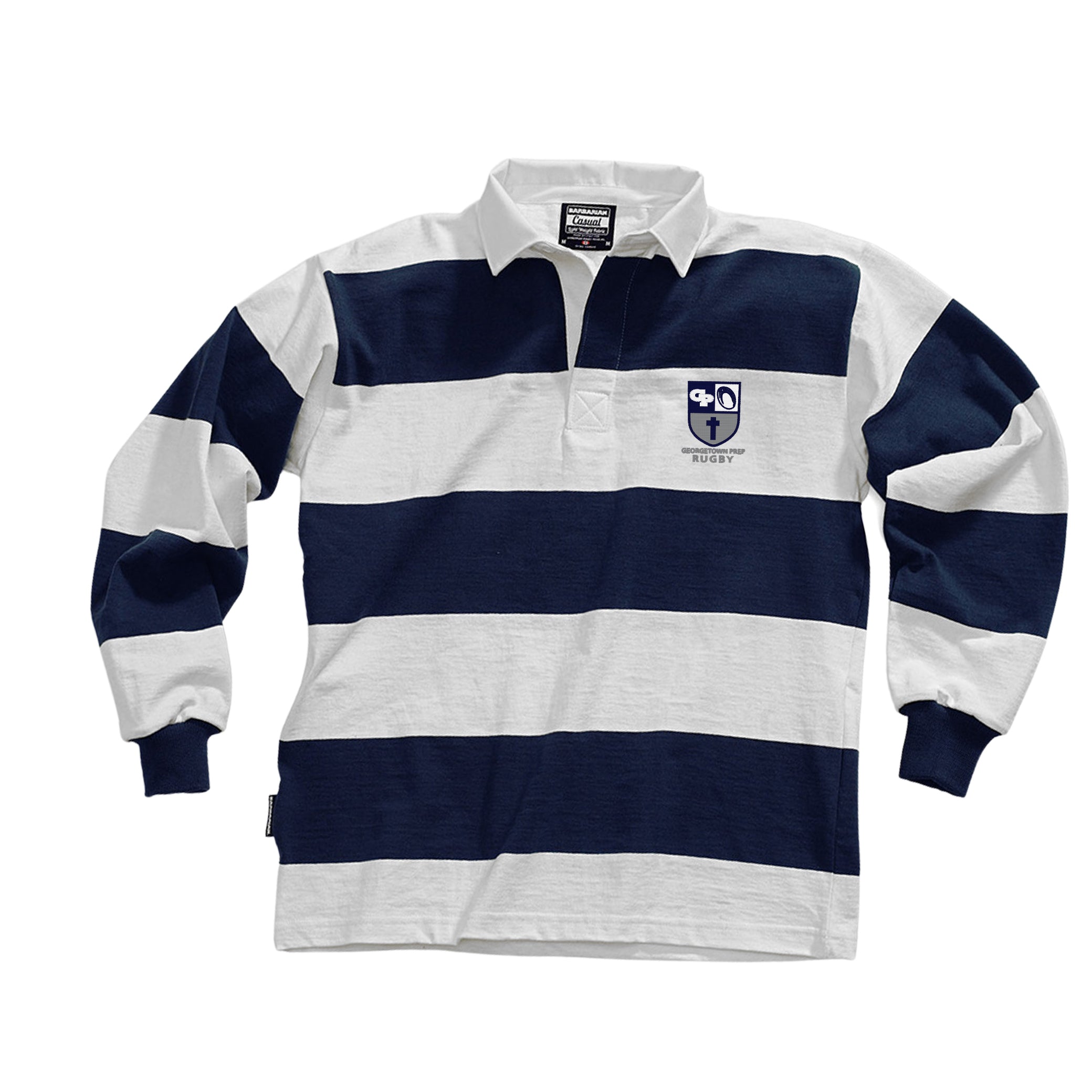 Georgetown Prep Casual Weight Stripe Jersey - Comfortable & Stylish Men's Polo Shirt for School, Work & Everyday Wear
