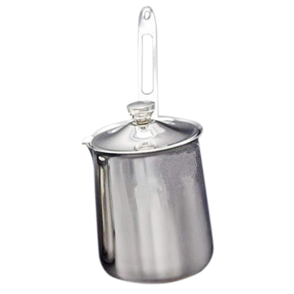 Premium Stainless Steel Turkish Coffee Pot - 670ml Stovetop Ibrik Cezve for Authentic Turkish Coffee & Butter Warmer - Ideal for Home Brewing, Camping & Gift Giving