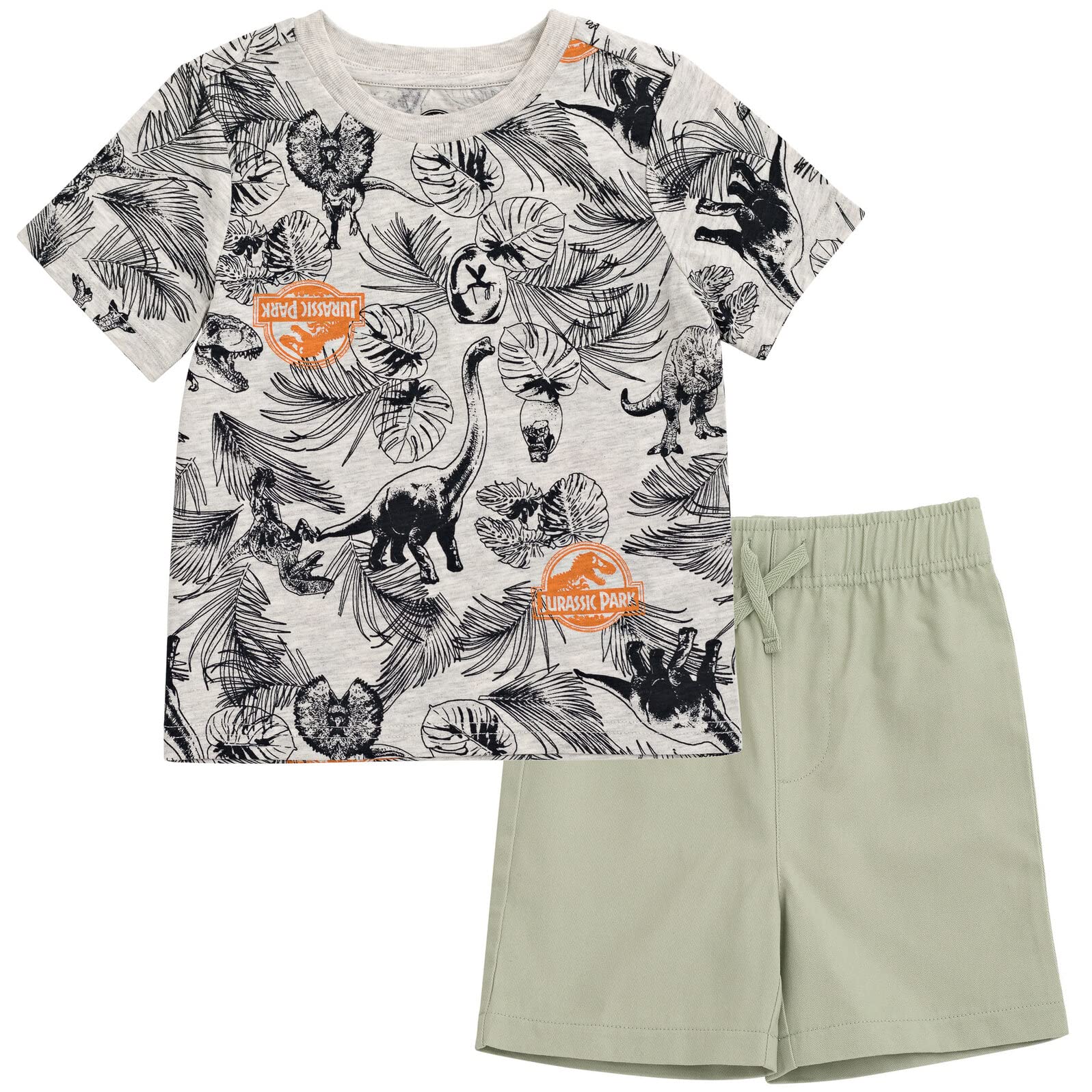Jurassic World Blue Dinosaur T-Shirt & Shorts Outfit Set for Toddlers & Kids - Perfect for Playtime, Birthday Parties & Dinosaur-Themed Events