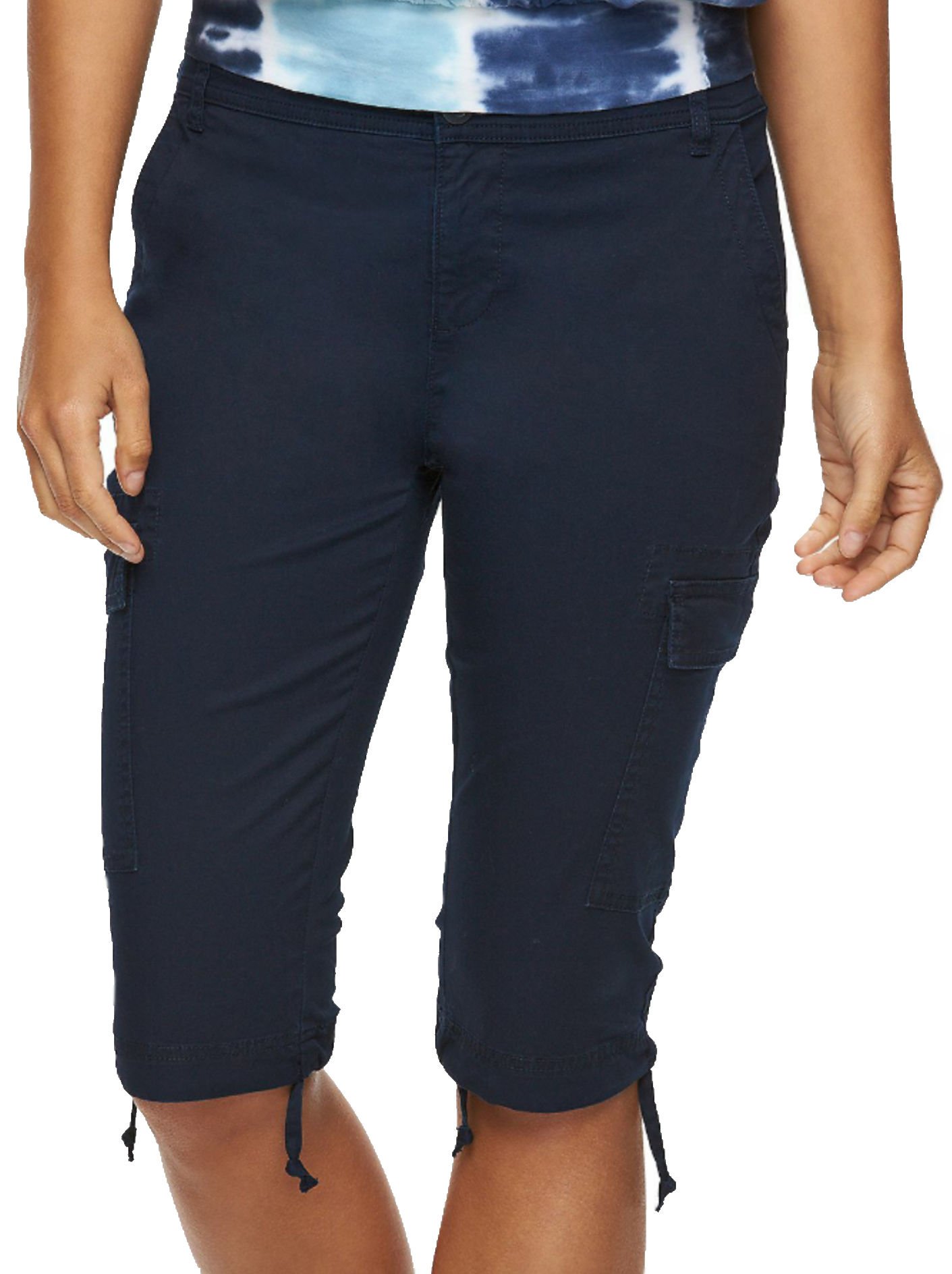Chaps Women's Plus Size Cargo Twill Capri Pants - Comfortable Stretch Fit for Casual Wear, Outdoor Activities & Travel