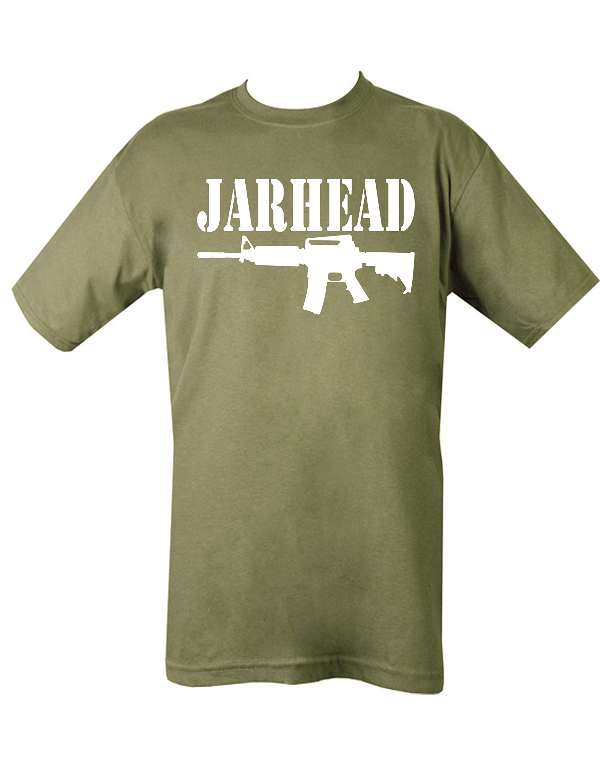 STUFF WITH ATTITUDE Military Green Jarhead T-Shirt for Men - Army Style Casual Tee for Veterans, Military Enthusiasts & Patriotic Outfits