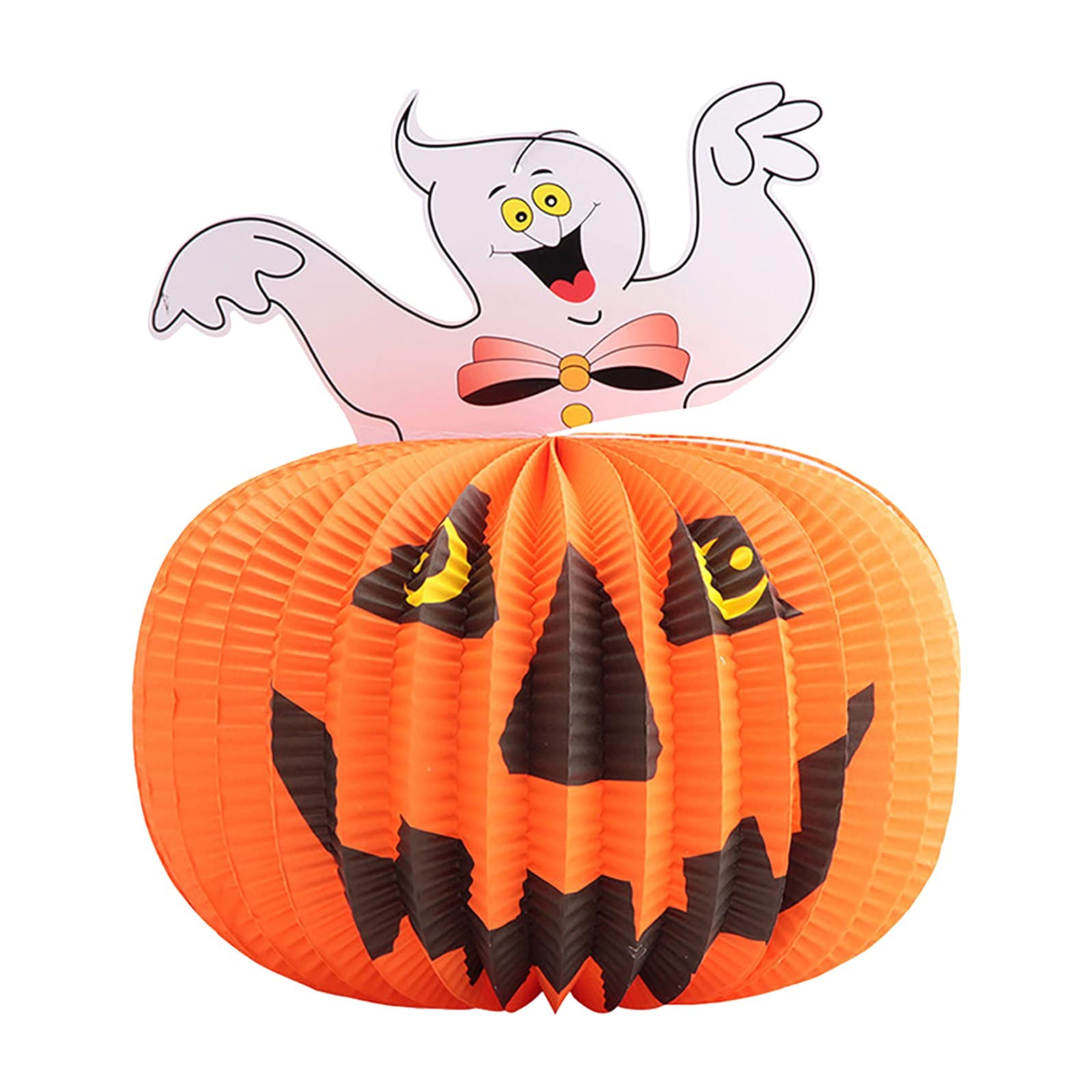 Rvikurc Halloween LED Pumpkin Lantern - Battery Operated Glowing Decor for Kids' Parties, Trick-or-Treating & Spooky Home Decorations - Perfect for Indoor/Outdoor Halloween Festivities, Room Lighting & Balloon Displays (Size B)