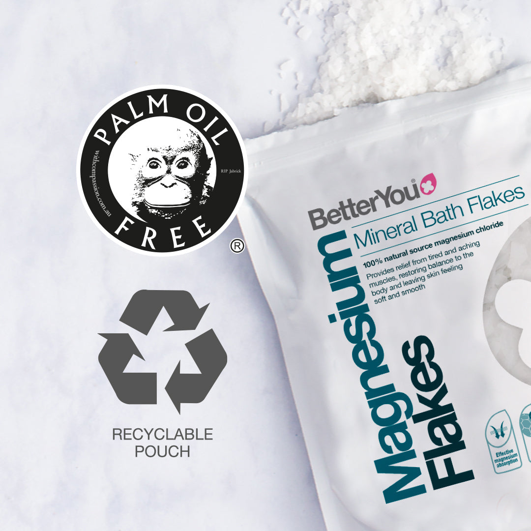 BetterYou Magnesium Flakes 250g - Premium Epsom Salt for Relaxation, Muscle Recovery & Bath Soak | Ideal for Stress Relief, Sleep Aid & Skin Detox
