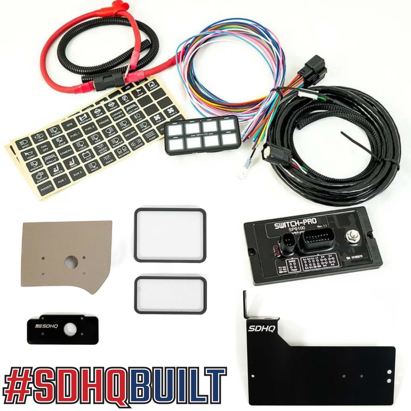 2019-2025 Ram 2500/3500 Heavy Duty SDHQ Built Complete Switch Pros SP 9100 Kit - Off-Road Lighting & Accessory Control System for Truck Enthusiasts