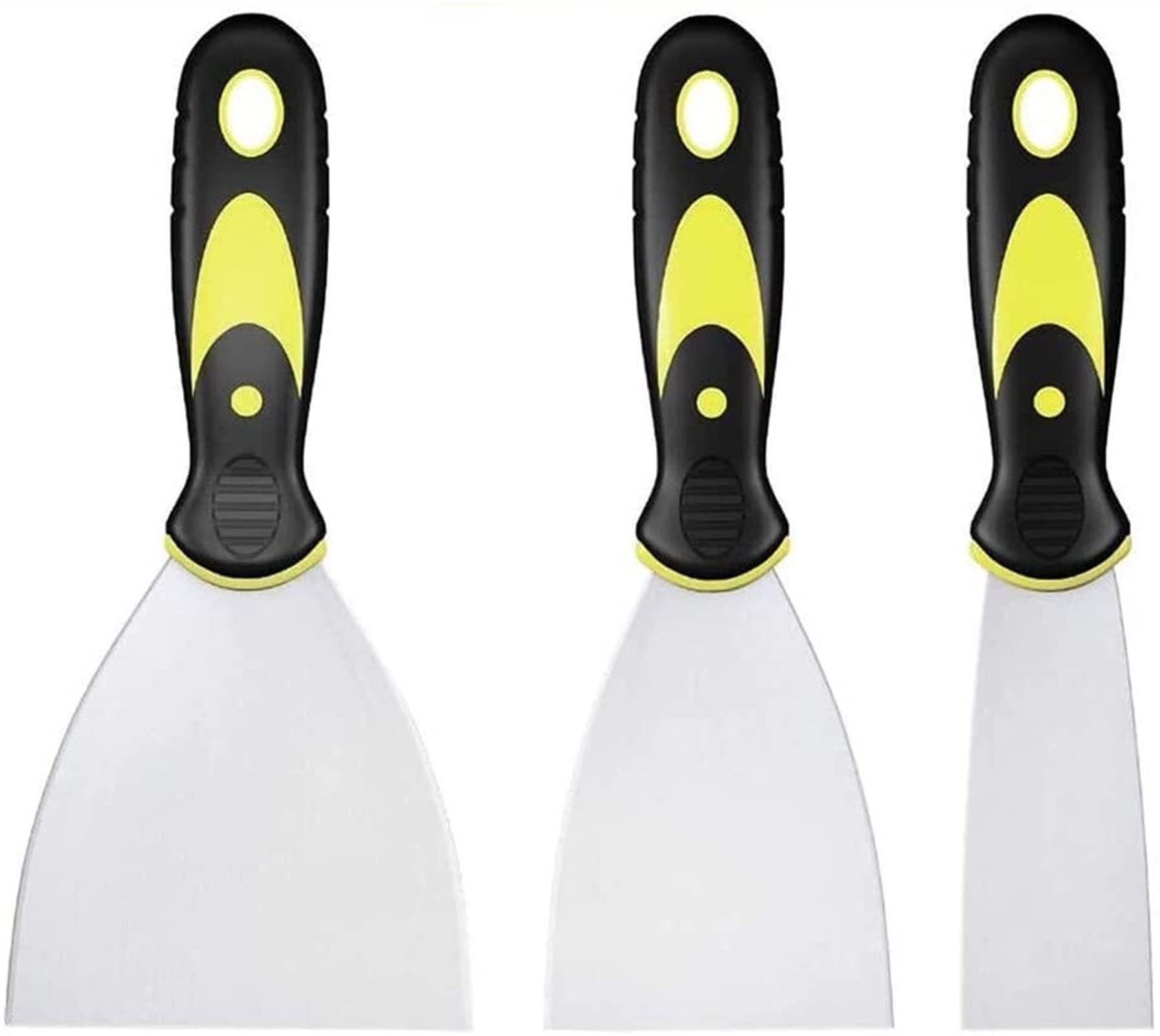 3-Piece Putty Knife Set - Multi-Functional Scraper & Cleaning Tool (1.5/2.5/4 Inch) - Perfect for Drywall Repair, Paint Removal & DIY Home Improvement Projects