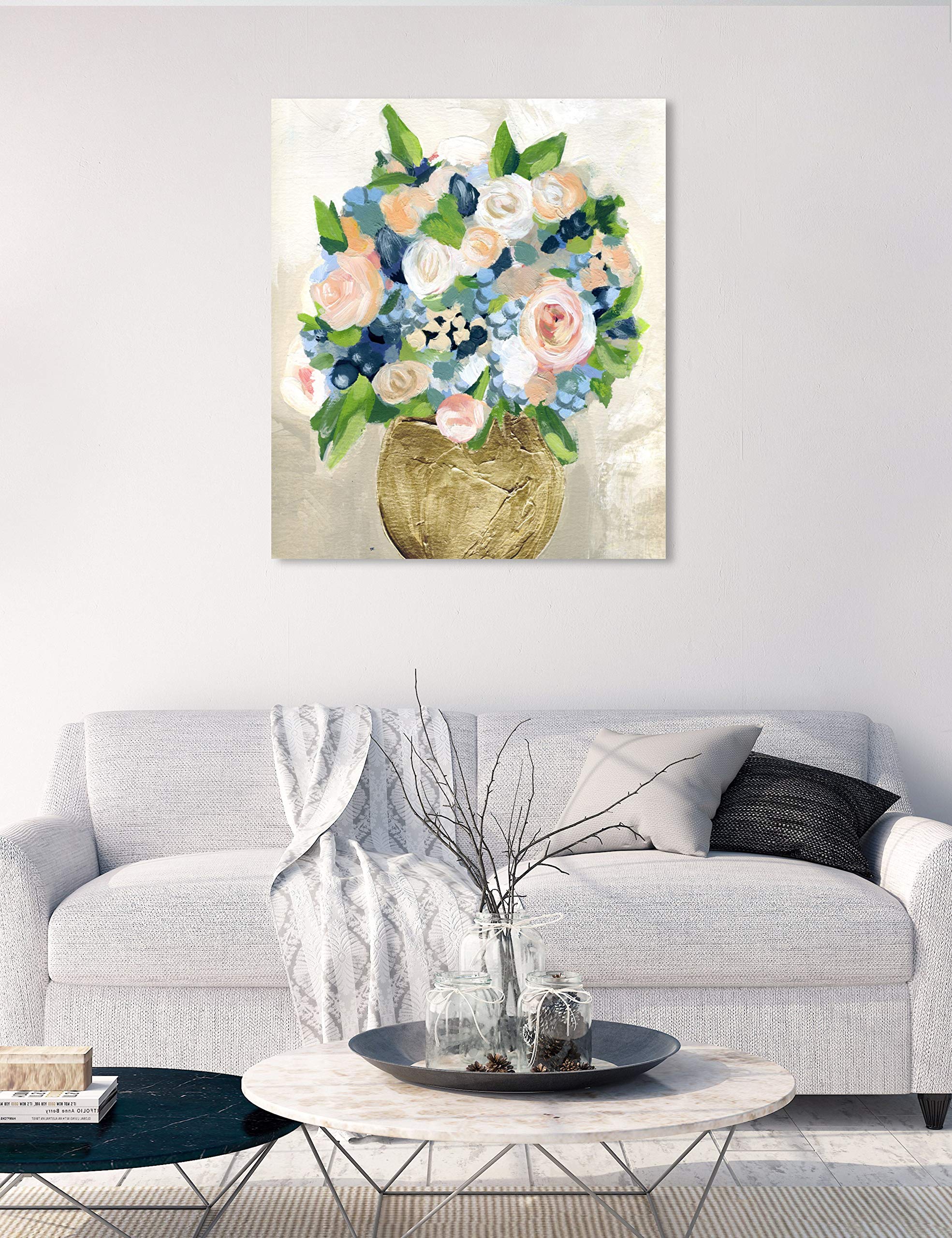 Oliver Gal Artist Co. Floral Wall Art Canvas Print - June Peonies Home Decor Painting - 30x36 Inch Orange & Green Botanical Artwork - Perfect for Living Room, Bedroom & Office Wall Decor