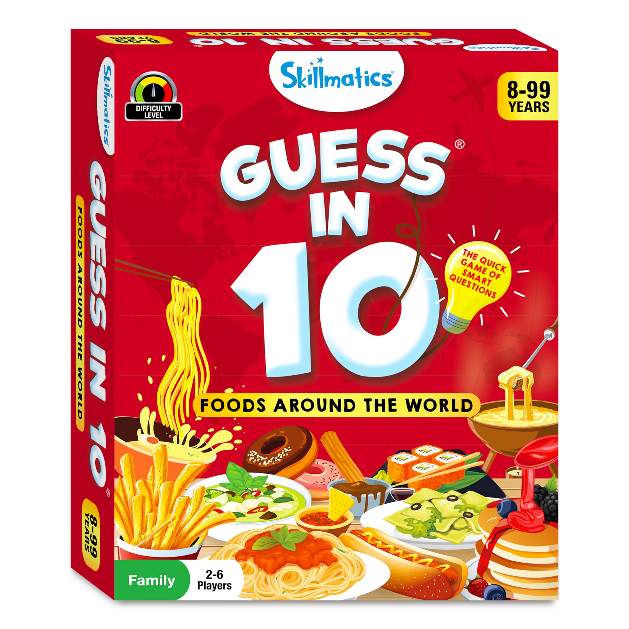 Skillmatics Guess in 10 World Foods Card Game for Kids Ages 8+ | Educational Geography Learning & Travel Board Game for Boys & Girls | Fun Family Game Night Activity | Perfect Birthday Gift & Classroom Learning Tool | Great for Homeschooling, Road Trips, Parties & Travel Playtime | Ideal for Family Bonding, Educational Play & Social Gatherings