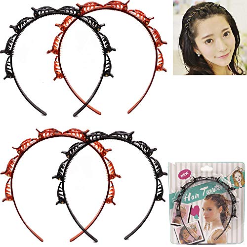 BAOCHEZZ Double Bangs Hair Clips Set of 4 - Women's Hair Accessories for Girls & Teens - Perfect for School, Work, and Party Hairstyles