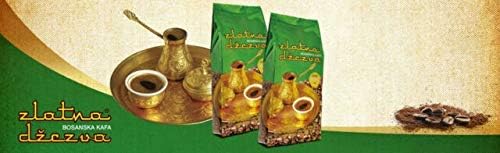 Vispak Golden Dzezva Ground Coffee - Premium Regular Coffee, 907g (32 oz) for Rich Flavor - Perfect for Morning Brew, Office Use & Gifting