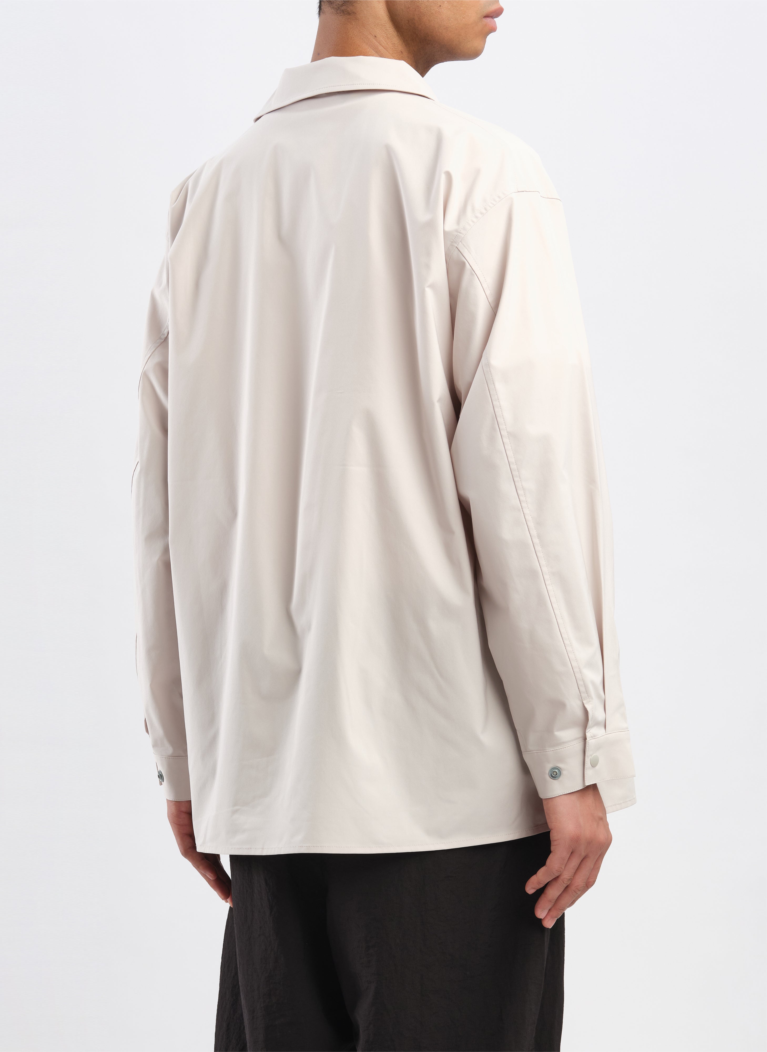 Minotech Snap Button Pocket Open Collar Shirt - Casual Men's Button Down Shirt for Work & Outdoor Activities