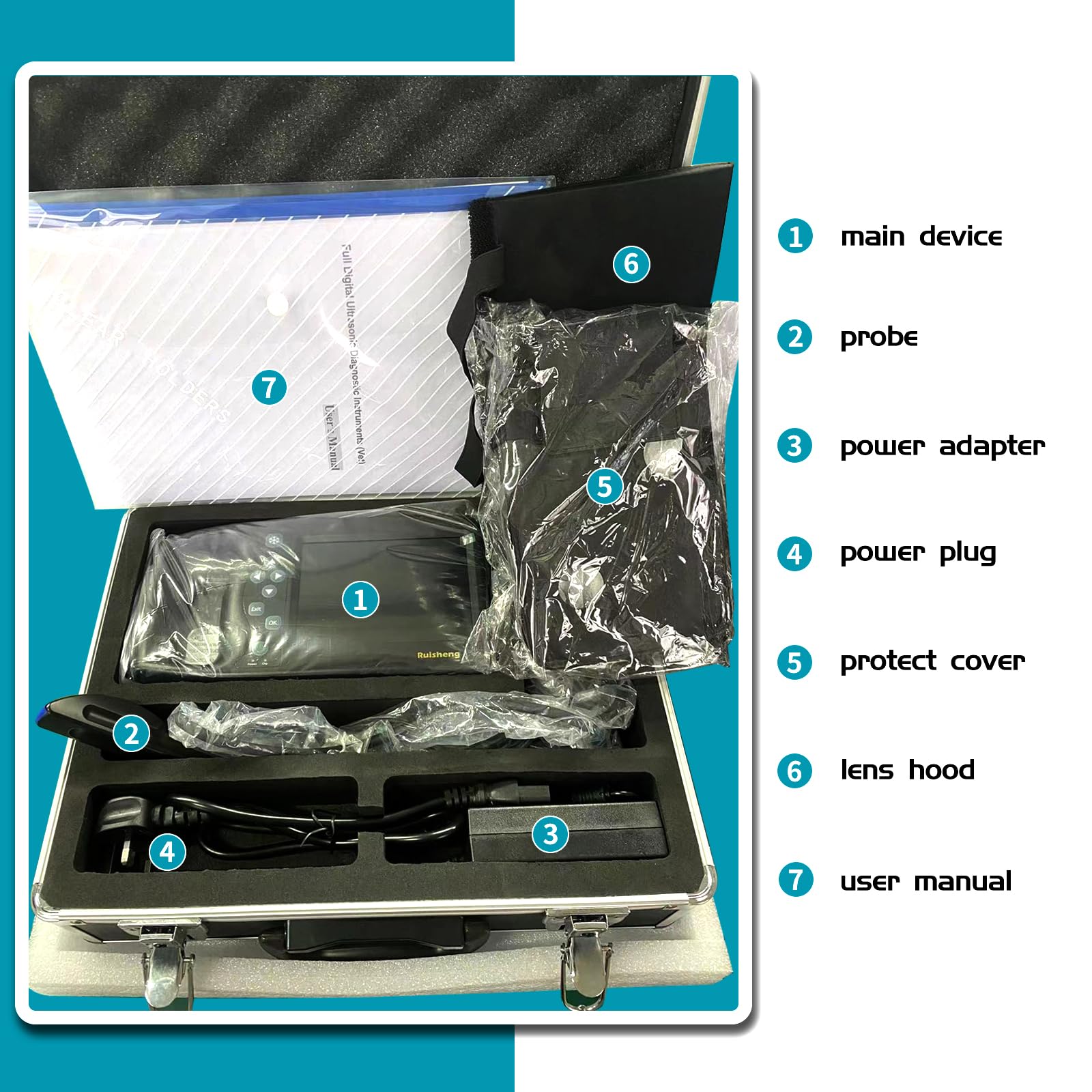 Portable Dog Ultrasound Machine for Pregnancy - 3.5MHz Convex Probe for At-Home Pet Pregnancy Testing in Dogs, Cats, Sheep, Goats & Pigs | Ideal for Veterinarians, Breeders & Farmers