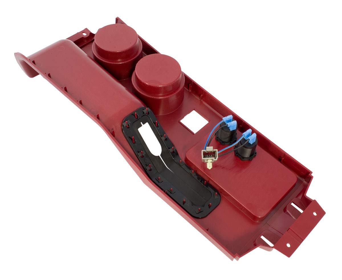 Blue Oval Industries 1987-1993 Mustang Scarlet Red Center Console with Dual Cup Holders & USB Charger - Perfect for Road Trips & Daily Commuting