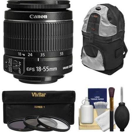 Canon EF-S 18-55mm f/3.5-5.6 IS II Zoom Lens Kit with UV/CPL/ND8 Filters & Sling Backpack for DSLR Photography - Perfect for Travel, Portraits, and Everyday Shooting