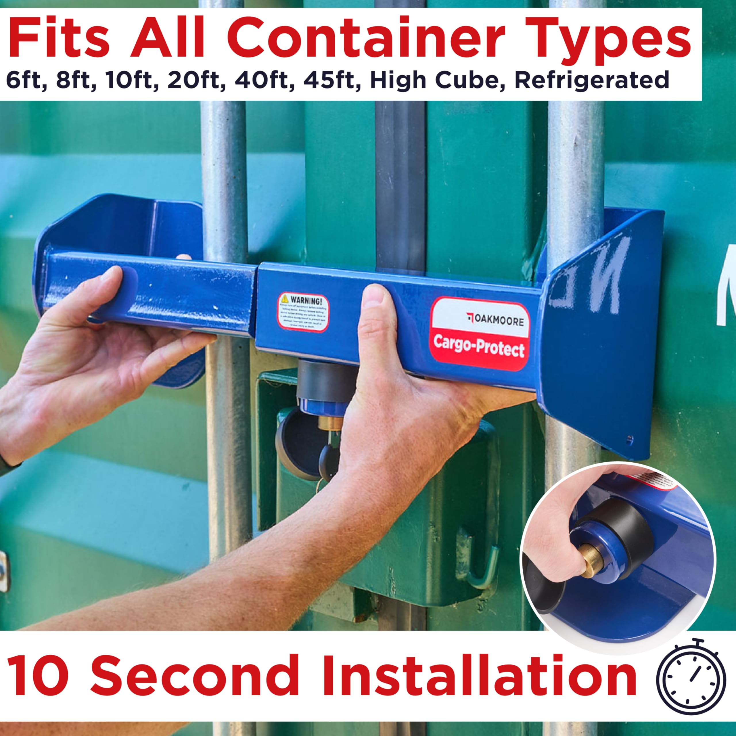 Heavy Duty Shipping Container Lock for Cargo Vans & Semi Trailers | Secure Sea & Box Trailer Door Locks with Key | Ideal for Logistics, Transport Security & Storage Protection