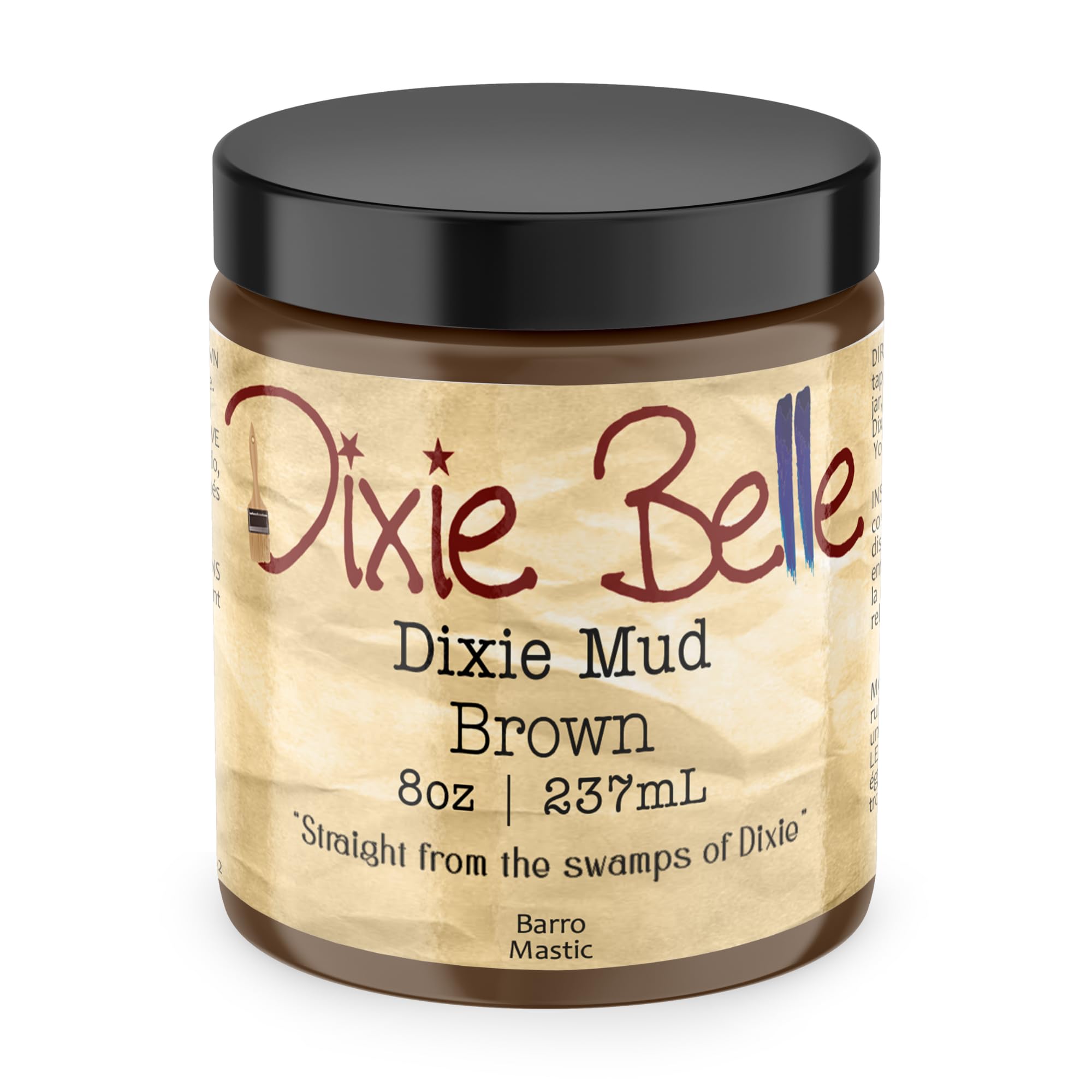 Dixie Belle Paint Company Dixie Mud (Brown) - Premium Chalk Mineral Paint for Furniture, Cabinets & DIY Home Decor - Perfect for Distressed & Vintage Finishes