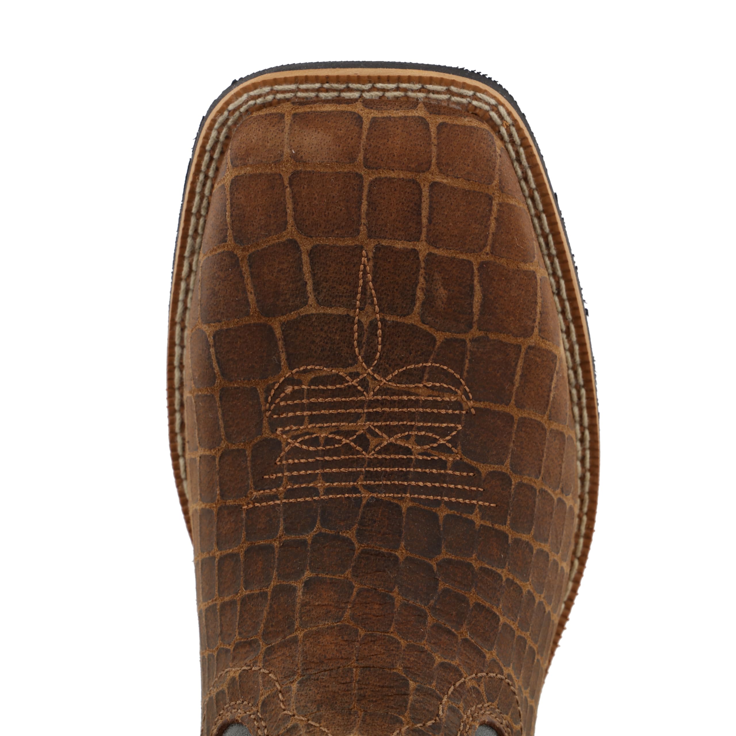 Twisted X Kids' Top Hand Western Boots - Wide Square Toe in Chocolate & Dusty Blue - Size 2.5 M - Perfect for Rodeos, School & Outdoor Play
