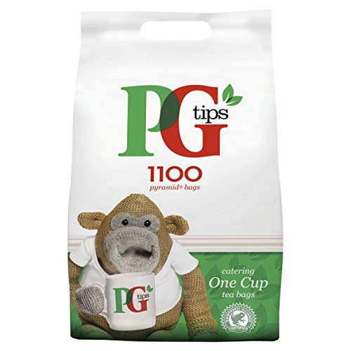 PG Tips One Cup Pyramid Tea Bags - 1100 Count (Pack of 1) | Premium Black Tea for Home, Office & Hospitality Use | Perfect for Daily Brewing, Entertaining & Commercial Service