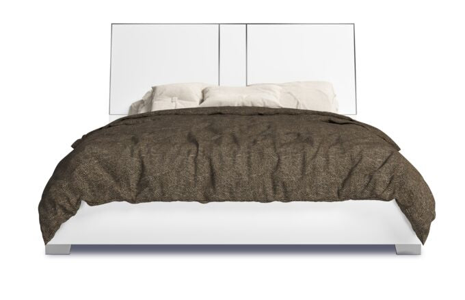 Bianca 3-Piece King Size Bed Frame Set - White Lacquer Finish | Modern Bedroom Furniture for Master Suite & Guest Room