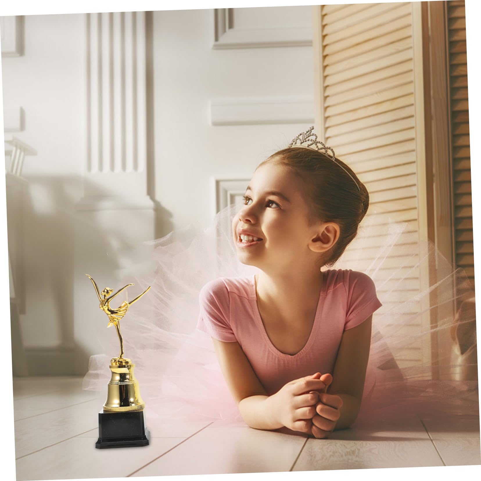 Anneome 3-Piece Gold Ballet Dance Competition Trophy Set - Elegant Award Statues for Teen Dance Competitions | Perfect for Ballet Recitals, Dance Competitions & Performance Awards