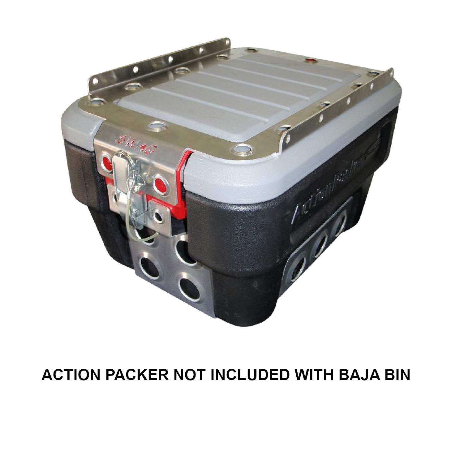 Swag 8 Gallon Rubbermaid Action Packer Baja Bins - Heavy Duty Storage Containers with Dual Clasp Design & Dimple Die Top/Bottom - Perfect for Camping Gear, Tools & Outdoor Equipment Organization