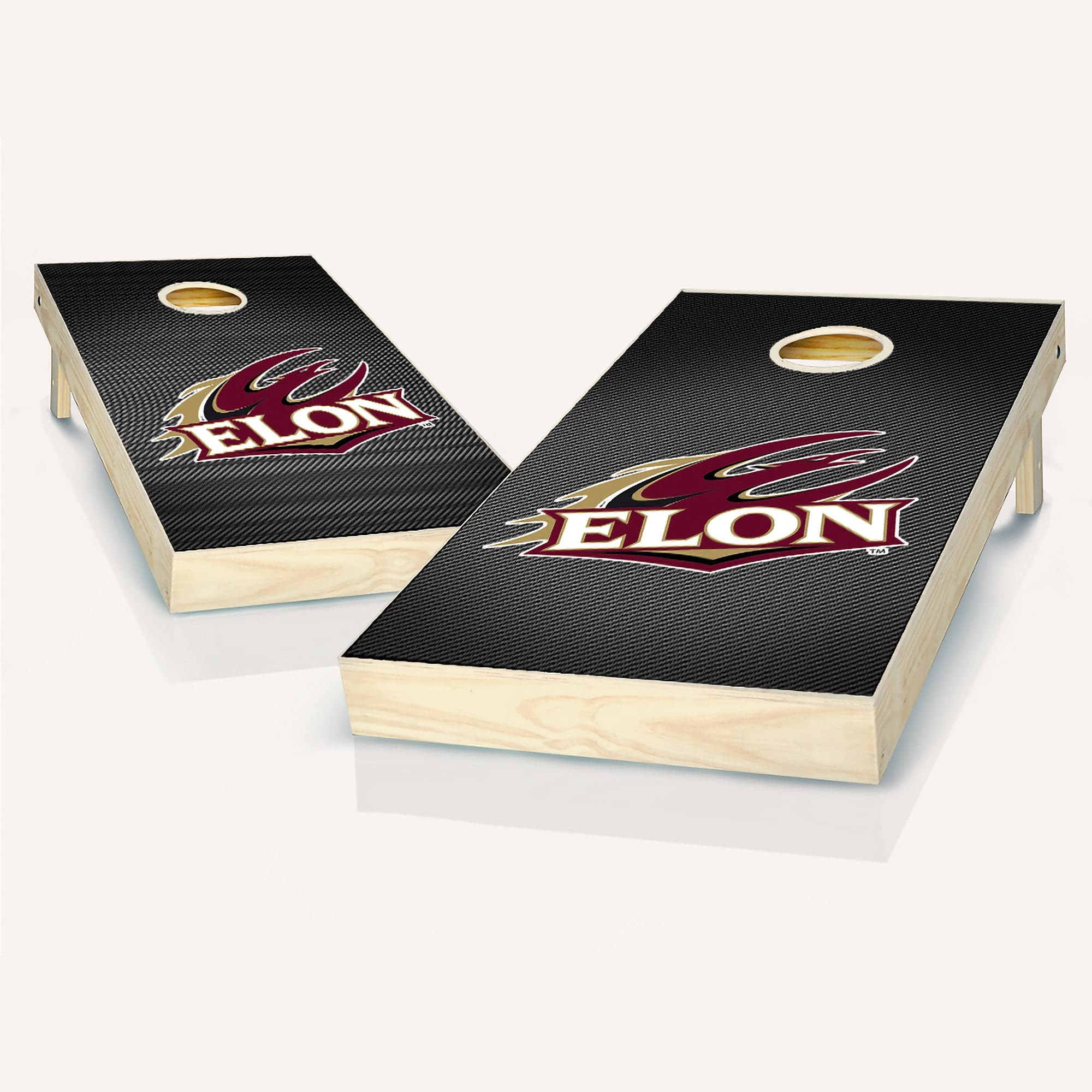 Elon Slanted Cornhole Boards Set - 2 Premium Cornhole Boards & 8 Custom Team Logo Bags | Perfect for Backyard BBQs, Tailgating, and Outdoor Parties