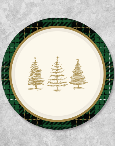 Elegant Forest Small Dinner Plates Set of 15 - Decorative Ceramic Appetizer Plates for Wedding, Party & Home Decor - Perfect for Desserts, Salads & Charcuterie Boards