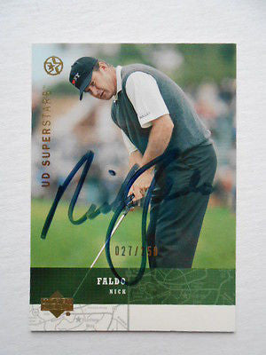 Nick Faldo Rare Signed Golf Card with COA - Authentic Collectible Memorabilia for Golf Fans & Sports Collectors - Perfect for Display, Gifts, and Investment