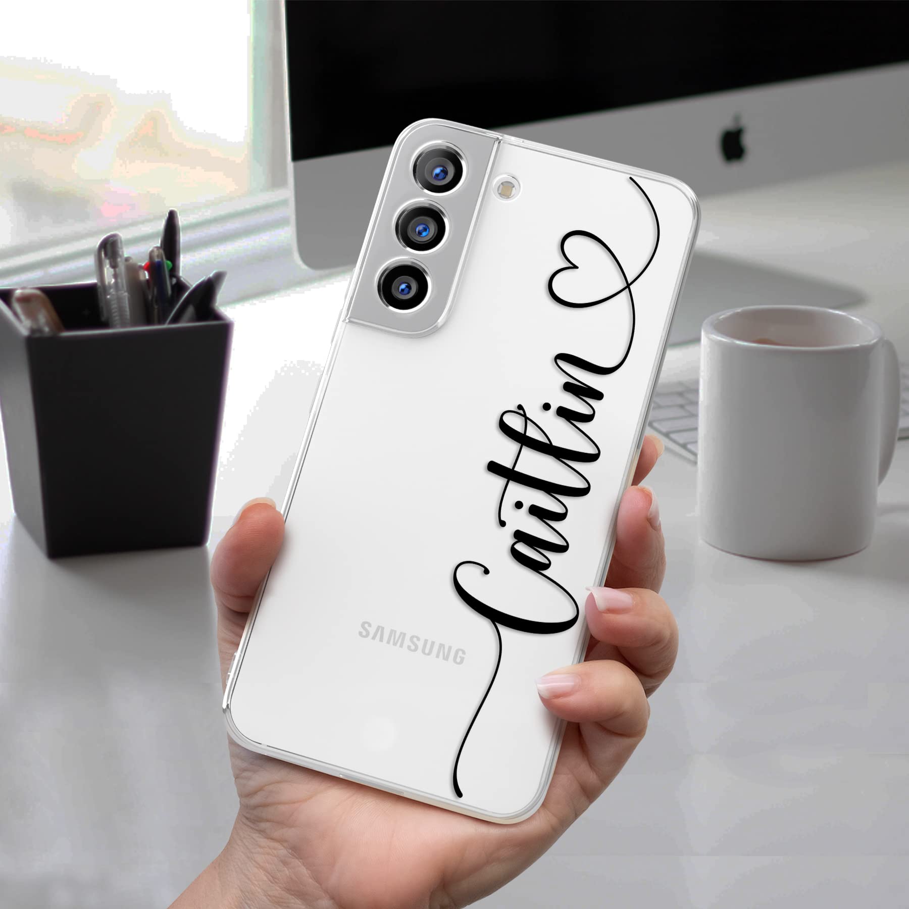Custom Name Handwriting Font Clear Phone Case for iPhone 16 Pro Max/16e/15 Plus/14/13 mini/12/11 - Personalized Protective Cover for Everyday Use & Gifting