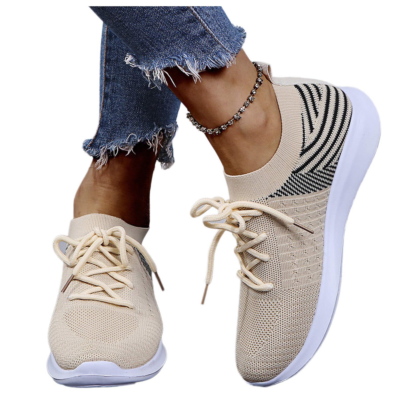 **AODONG Women's Slip-On Running Shoes - Breathable Mesh Athletic Walking Shoes for Women - Perfect for Jogging, Gym Workouts & Casual Wear**