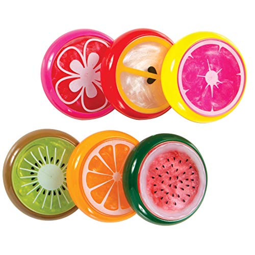 ToyPlaya 12-Piece Fruit Slices Putty Set - Fun & Stretchy Sensory Toys for Kids, Stress Relief for Adults - Perfect for Playtime, Classroom Activities & Anxiety Relief