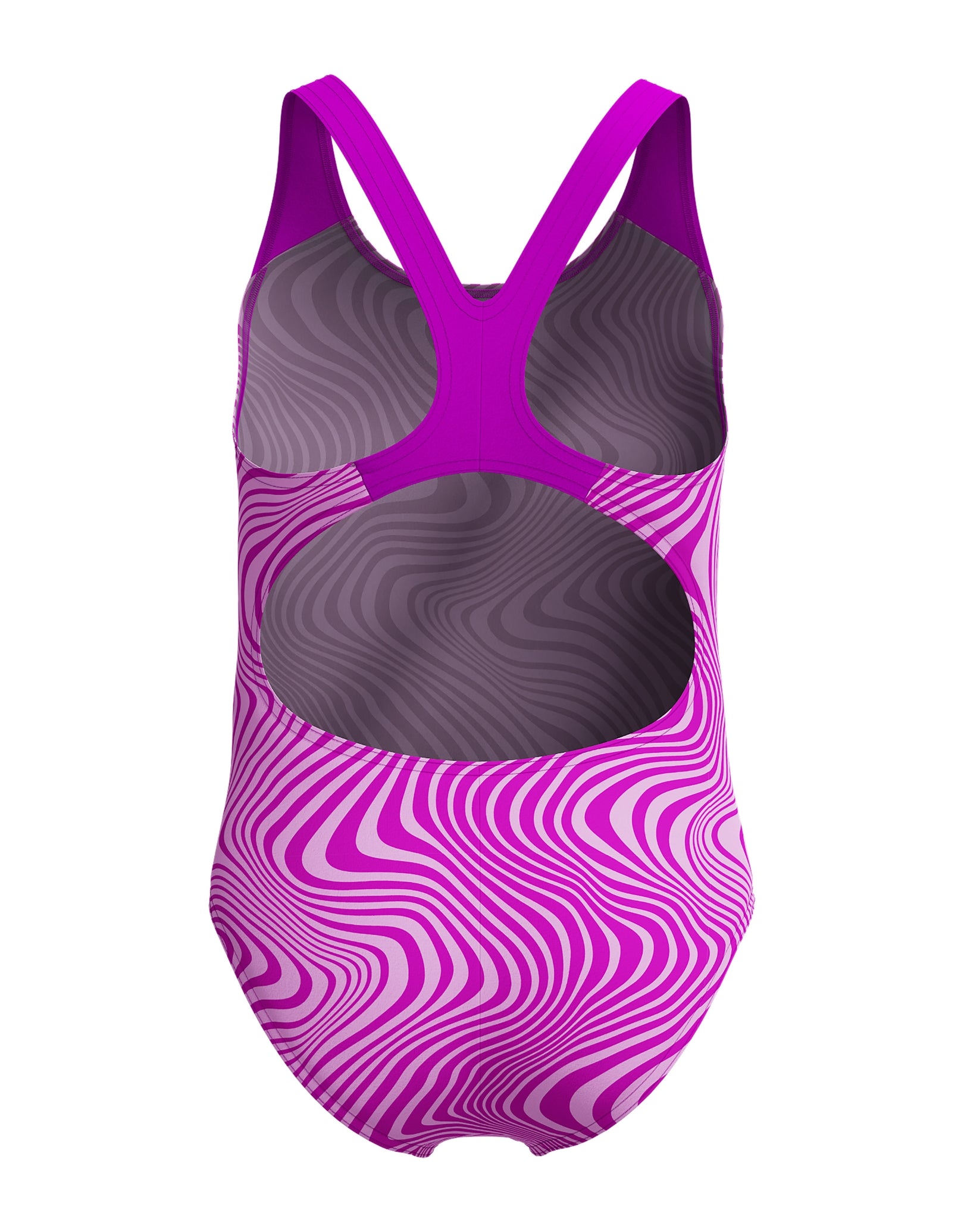 Girls Digital Print Allover Splashback Swimsuit - Pink | Quick-Dry Swimwear for Kids Beach, Pool & Summer Activities