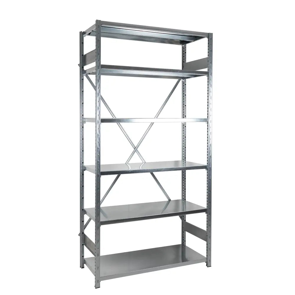 Expo 4G Galvanized Steel Shelving Unit - Heavy Duty Storage Rack for Garage, Warehouse & Industrial Use