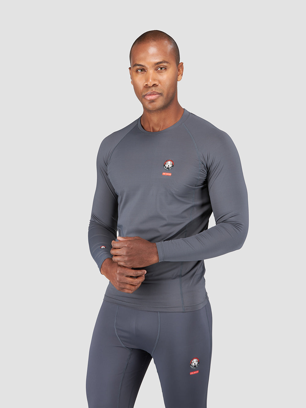Rebel Rashguard for Men & Women - UPF 50+ Sun Protection, Quick Dry Swim Shirt - Gray - Perfect for Surfing, Swimming, and Beach Activities