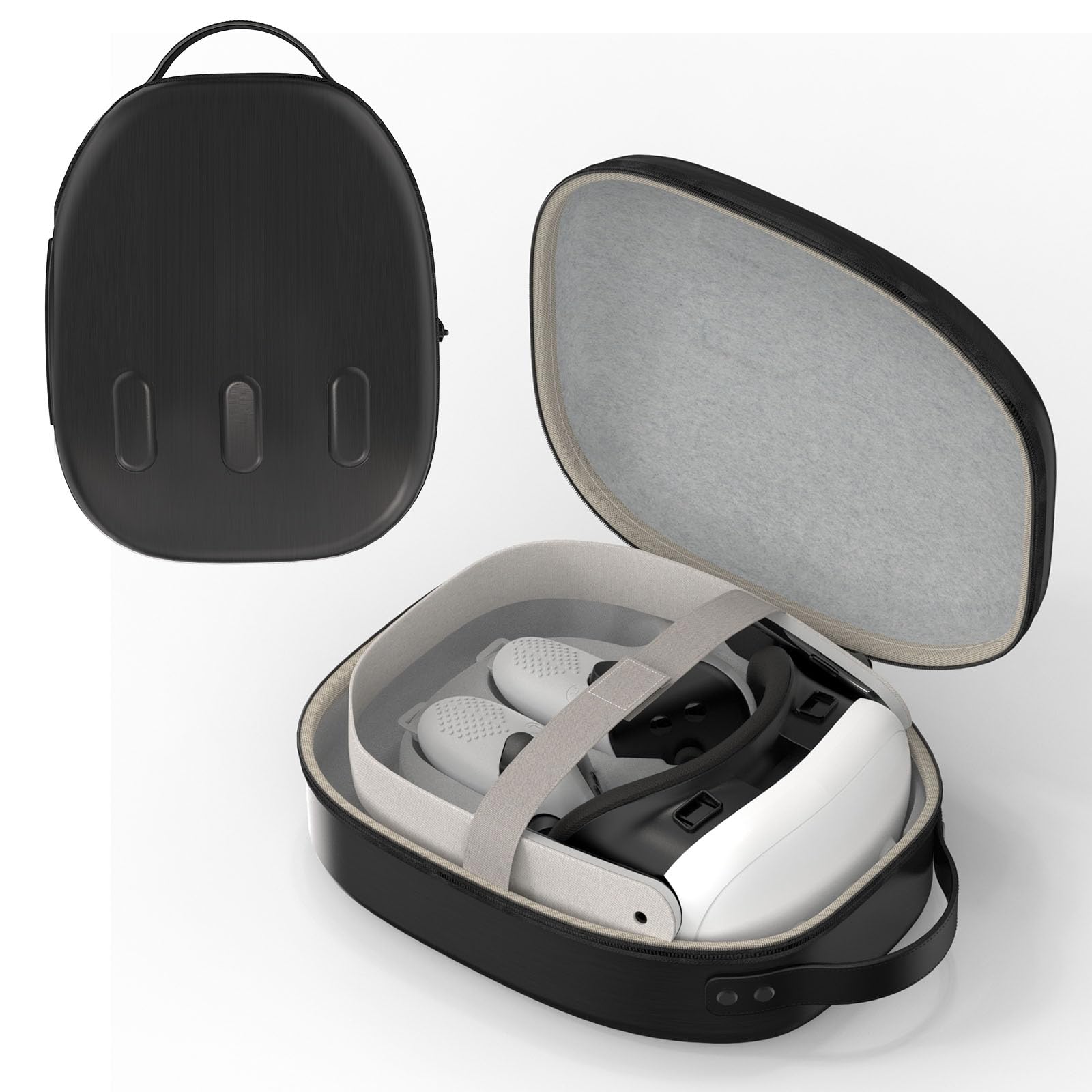 MTomato VR Carrying Case for Meta Quest 3 - Lightweight EVA Travel Storage Box with Controller Compartment | Protective Case for Oculus Quest 3 Headset & Accessories | Perfect for Gaming, Travel & VR Storage (Black)