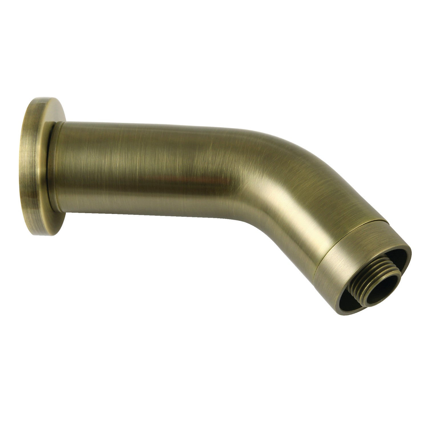 AquaElements K850E3 6 Inch Brass Shower Arm with Flange in Antique Brass Finish - Perfect for Bathroom Renovation and Luxury Shower Upgrade