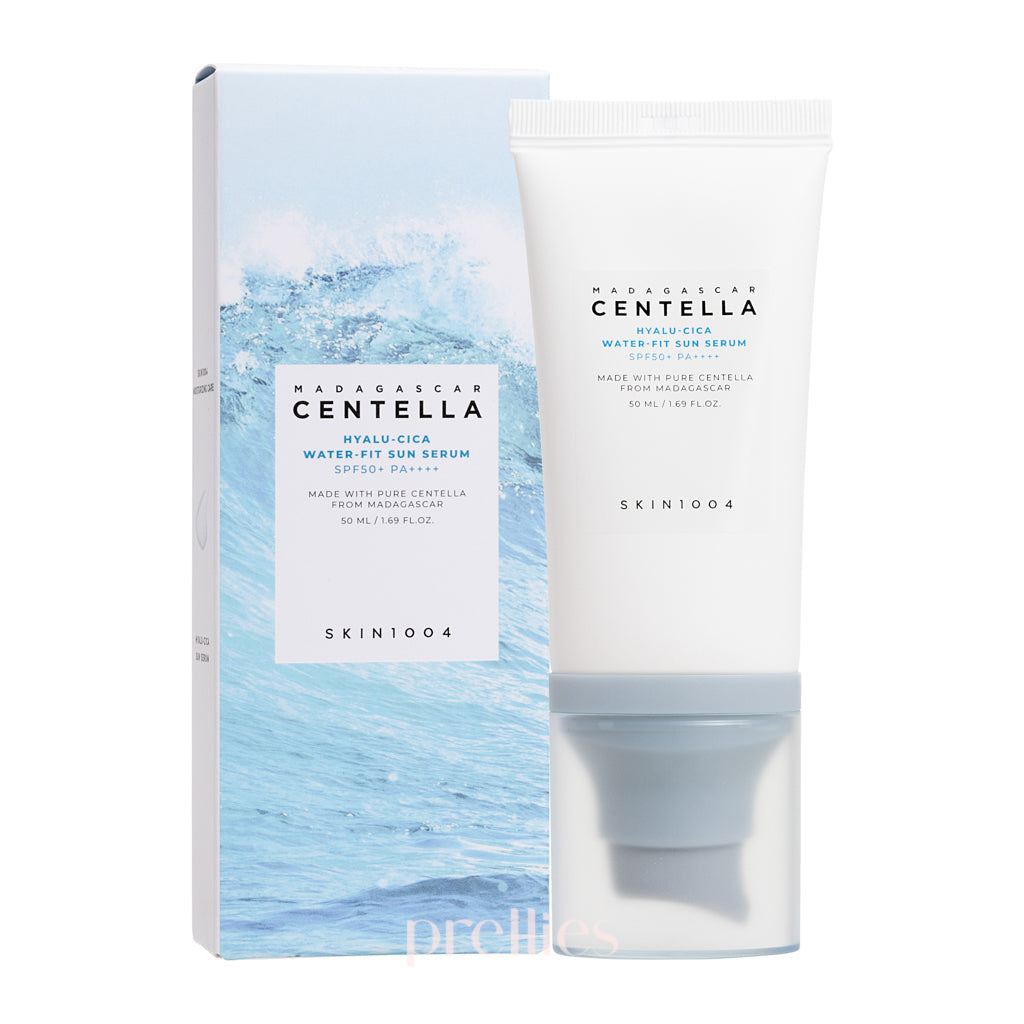 SKIN1004 Madagascar Centella Hyalu-Cica Water Fit Sun Serum SPF50+ PA++++ 50ml | Korean Sunscreen for Face | Lightweight Hydrating Sun Protection for Daily Use & Outdoor Activities