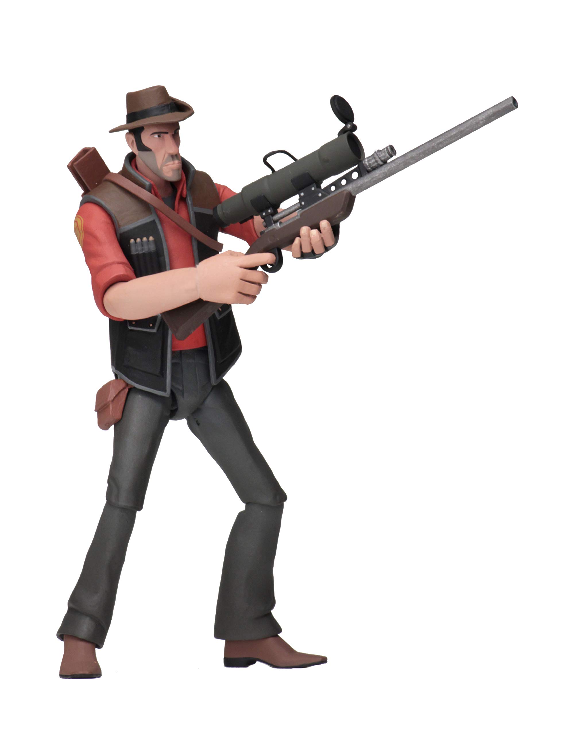 NECA Team Fortress 2 7-Inch Scale Action Figure - Series 4 RED Sniper Collectible Toy for Gamers and Fans | Perfect for Display, Gaming Decor, and TF2 Merchandise Collection