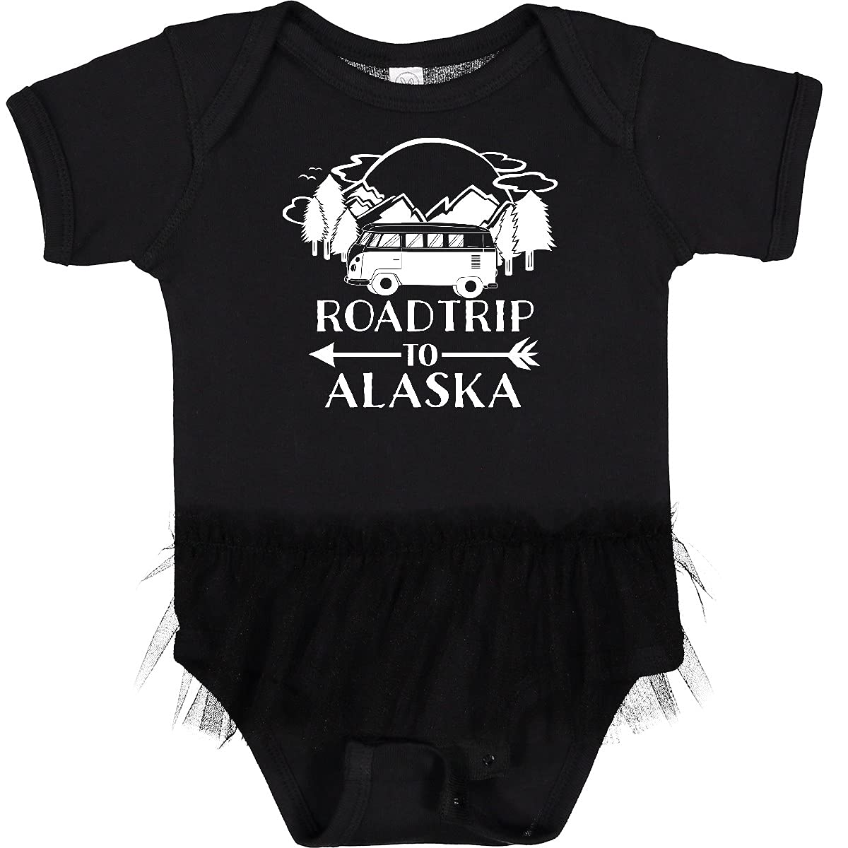 Inktastic Road Trip to Alaska Infant Tutu Bodysuit - Cute Baby Onesie for Travel, Photo Shoots & Special Occasions