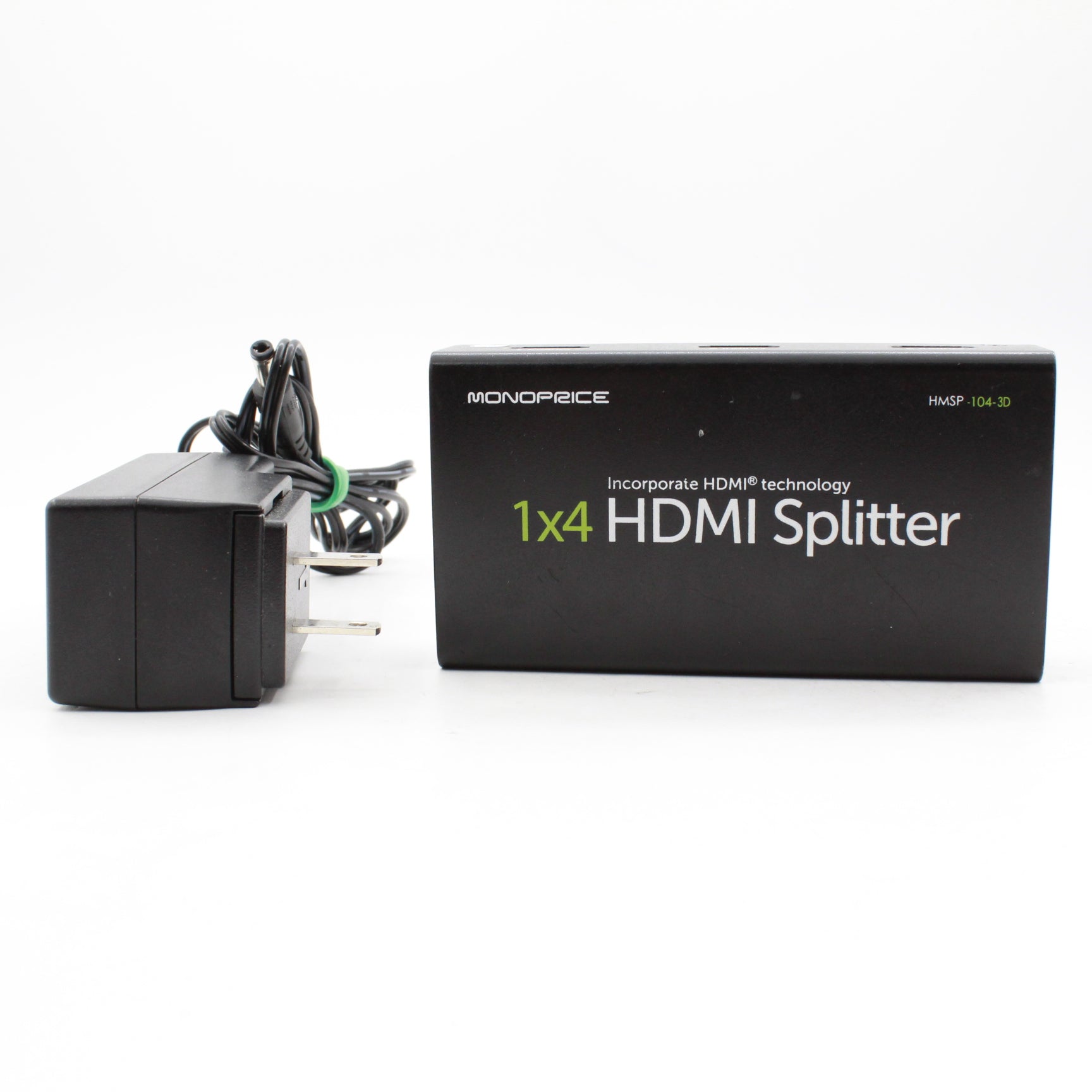 Refurbished Monoprice 1x4 HDMI Splitter HMSP 104 - 3D & 4K Support for Home Theater, Gaming & Multi-Screen Setups